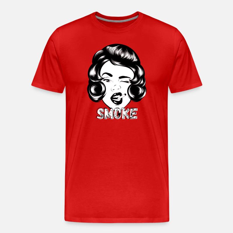Smoke 4 - Männer Premium Bio T-Shirt - Rot