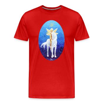 La vie est magique! - Sonja Ariel von Staden - T-shirt bio Premium Homme - rouge - Devant - Damien (186cm)