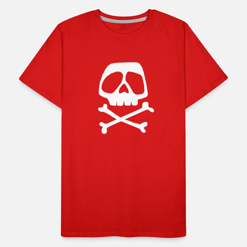 Skull Cross Pattern Men's Premium Organic T-Shirt