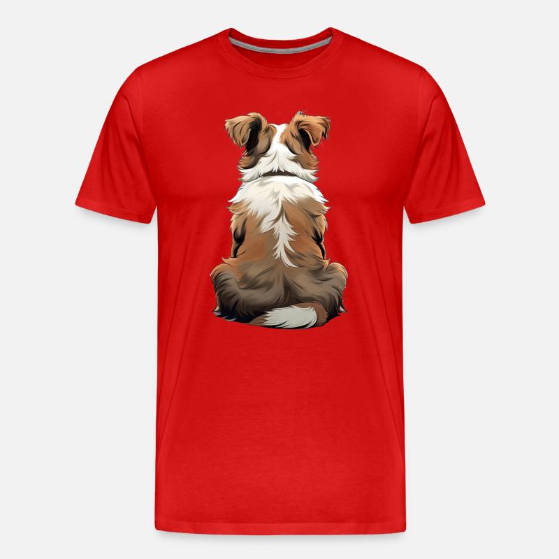 Australischer Schäferhund - Männer Premium Bio T-Shirt - Rot