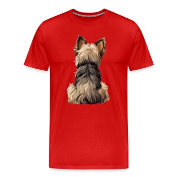 Yorkshire Terrier - Men's Premium Organic T-Shirt - red - Front - Damien (186cm)