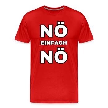 Non, juste Nope pas de fantaisie paresseux cadeau de malchance - T-shirt bio Premium Homme - rouge - Devant - Damien (186cm)
