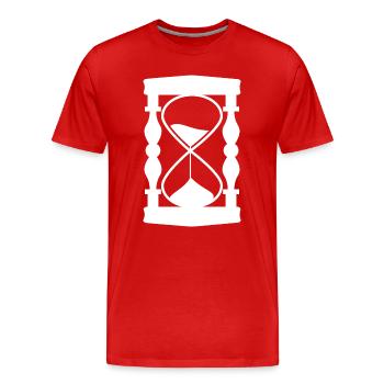 Sablier - T-shirt bio Premium Homme - rouge - Devant - Damien (186cm)