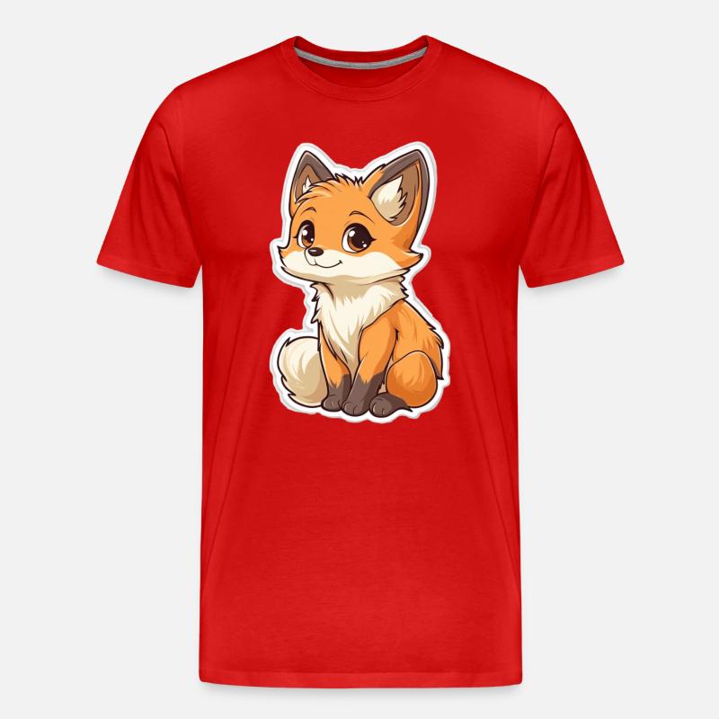 Fuchs - Männer Premium Bio T-Shirt - Rot