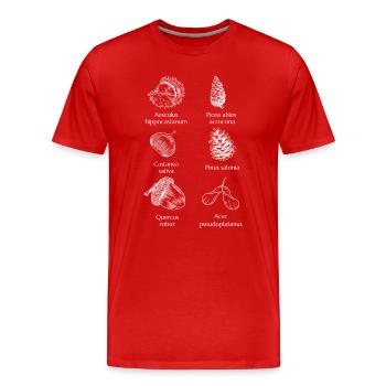 Sagittaire amer de la nature - Minimaliste et intemporel - T-shirt bio Premium Homme - rouge - Devant - Damien (186cm)