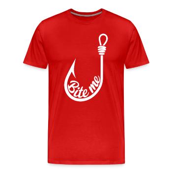 Conception du crochet leurre Me - T-shirt bio Premium Homme - rouge - Devant - Damien (186cm)