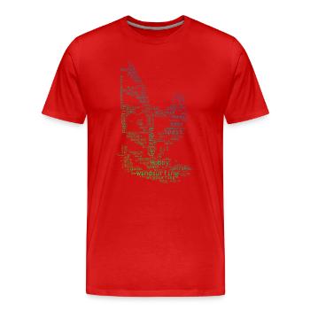 Purement concentré sur la planche à voile - T-shirt bio Premium Homme - rouge - Devant - Damien (186cm)
