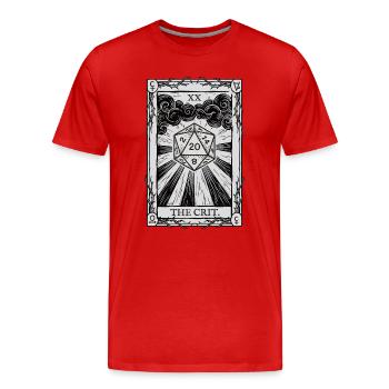 The crit Rollenspieler Würfelglück Tarot - Männer Premium Bio T-Shirt - Rot - Vorne - Damien (186cm)