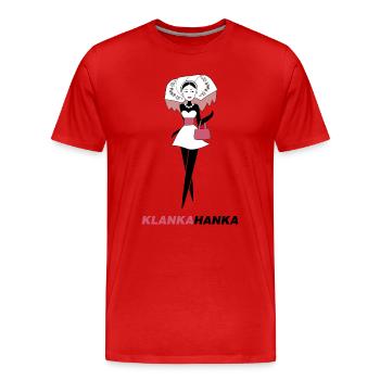 KLANK A HANKA - Men's Premium Organic T-Shirt - red - Front - Damien (186cm)