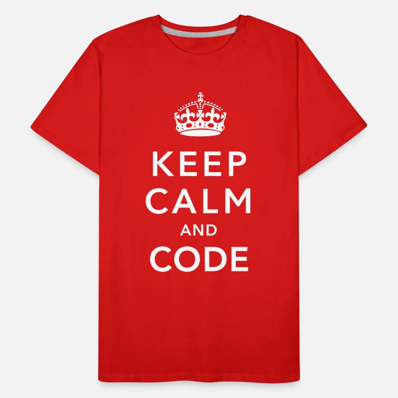 CALM DOWN AND CODE T-shirt bio Premium Homme