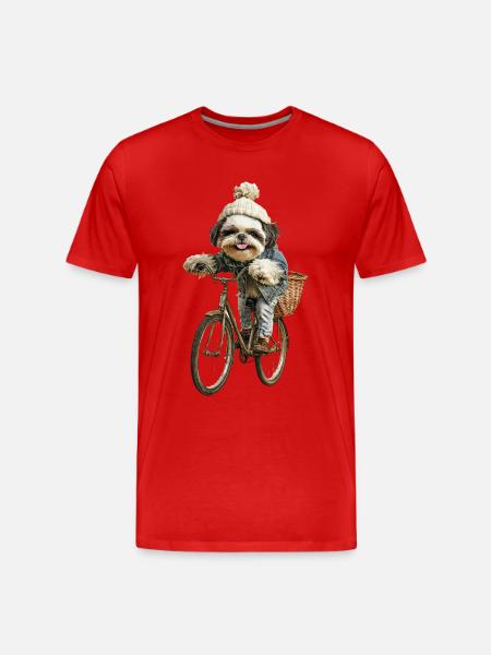 Shih Tzu - Männer Premium Bio T-Shirt - Rot