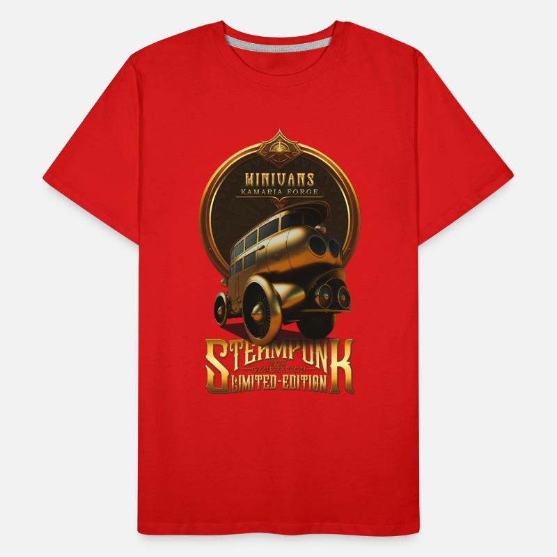 STEAMPUNK OLDTIMER OLDTIMER RETRO MINIVANS Männer Premium Bio T-Shirt