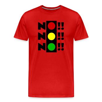NICHT MEINE REGIERUNG - AMPEL CHAOS - NO NO NO - Männer Premium Bio T-Shirt - Rot - Vorne - Damien (186cm)