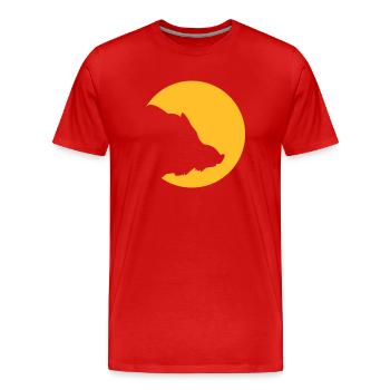 Boar Moon - Men's Premium Organic T-Shirt - red - Front - Damien (186cm)