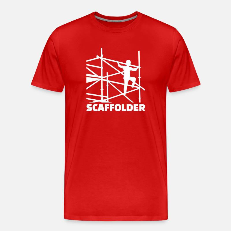 Gerüstbauer - Männer Premium Bio T-Shirt - Rot