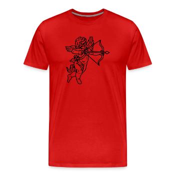 Cupid - Men's Premium Organic T-Shirt - red - Front - Damien (186cm)