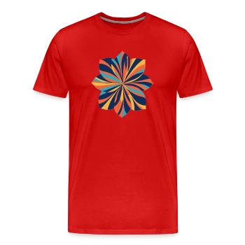 Tourbillons de fleurs - T-shirt bio Premium Homme - rouge - Devant - Damien (186cm)