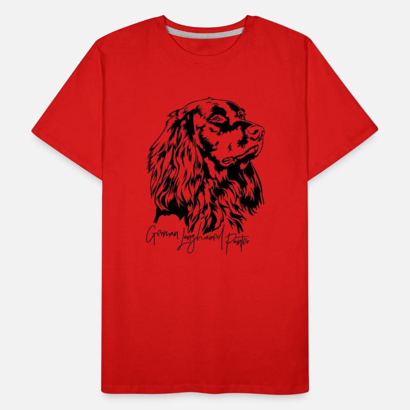 German Longhaired Pointer Jagdhunde Hunde Wilsigns Männer Premium Bio T-Shirt