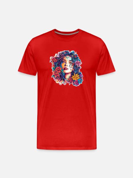 Summer Blossom Dreams No. 3 - Men's Premium Organic T-Shirt - red