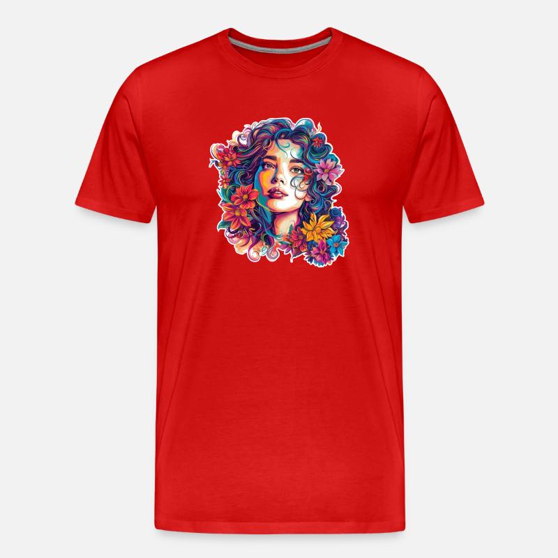 Summer Blossom Dreams Nr. 3 - Männer Premium Bio T-Shirt - Rot