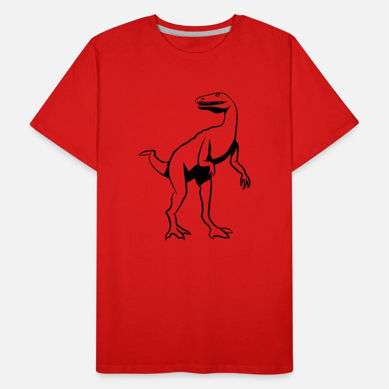 Dinosaur Dinosaur Button Men's Premium Organic T-Shirt