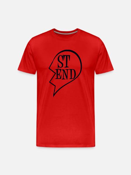 Freundschaft - Männer Premium Bio T-Shirt - Rot