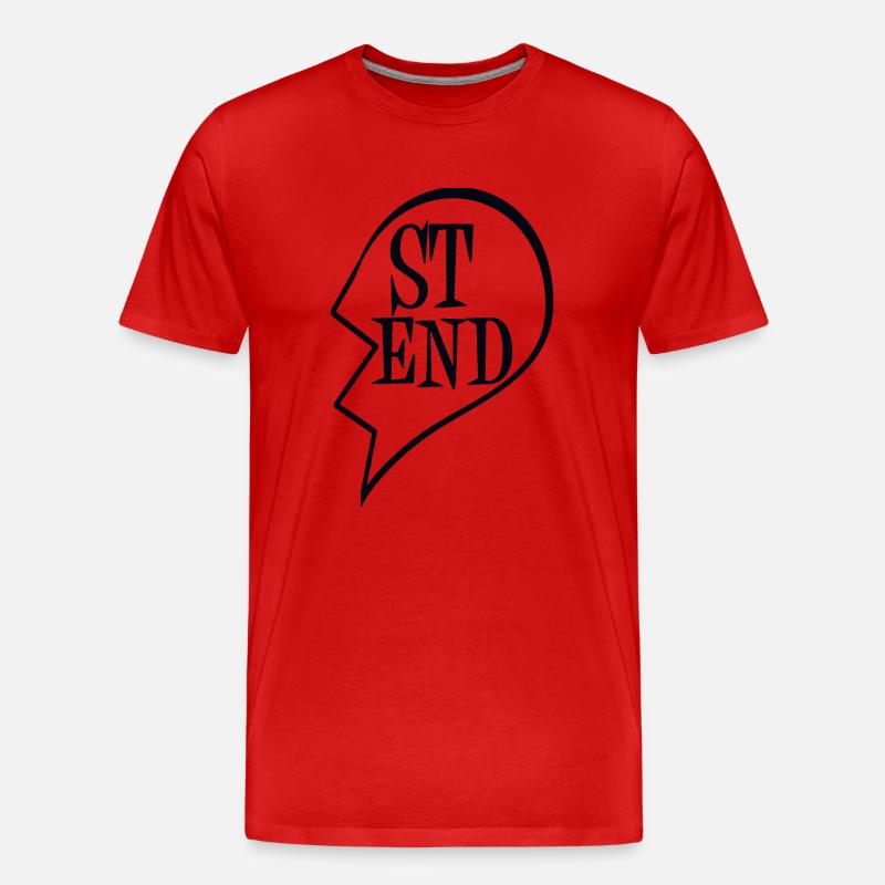 Freundschaft - Männer Premium Bio T-Shirt - Rot