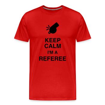 Referee Refereeing Schiedsrichter Arbitre Sport - Men's Premium Organic T-Shirt - red - Front - Damien (186cm)