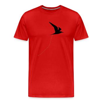 Bird of prey Bird shit bird poop shit 2c - Men's Premium Organic T-Shirt - red - Front - Damien (186cm)
