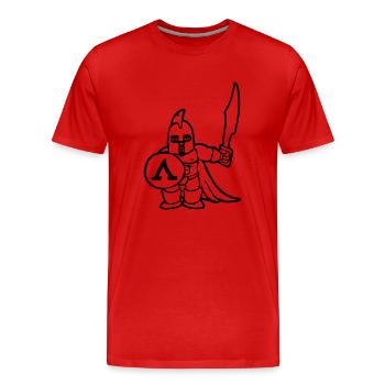 sparta lustige spartanische spartanische Krieger-C - Männer Premium Bio T-Shirt - Rot - Vorne - Damien (186cm)