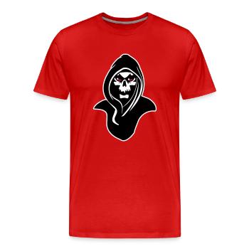 Death hood - Men's Premium Organic T-Shirt - red - Front - Damien (186cm)