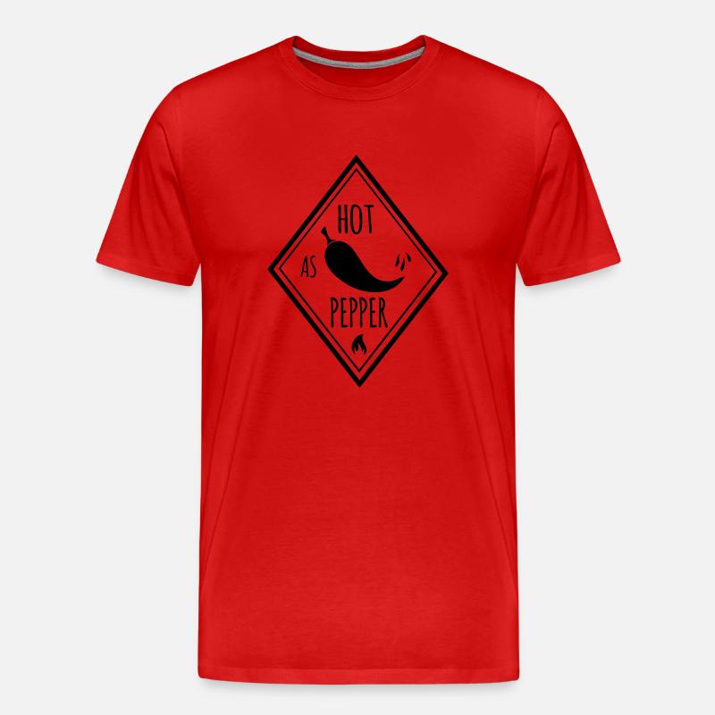 Hot as pepper - Männer Premium Bio T-Shirt - Rot