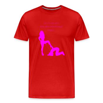 Königin - Männer Premium Bio T-Shirt - Rot - Vorne - Damien (186cm)