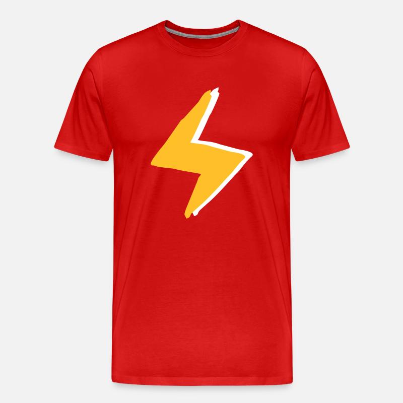 Blitz mit Superkräften - Kostüm - Männer Premium Bio T-Shirt - Rot