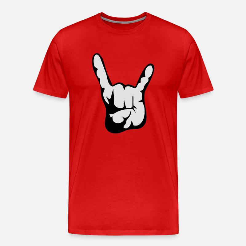 gruss01_2 - Männer Premium Bio T-Shirt - Rot