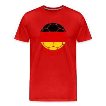ALLEMAGNE fan de football - T-shirt bio Premium Homme - rouge - Devant - Damien (186cm)