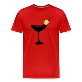 cocktail de martini - T-shirt bio Premium Homme - rouge - Devant - Damien (186cm)