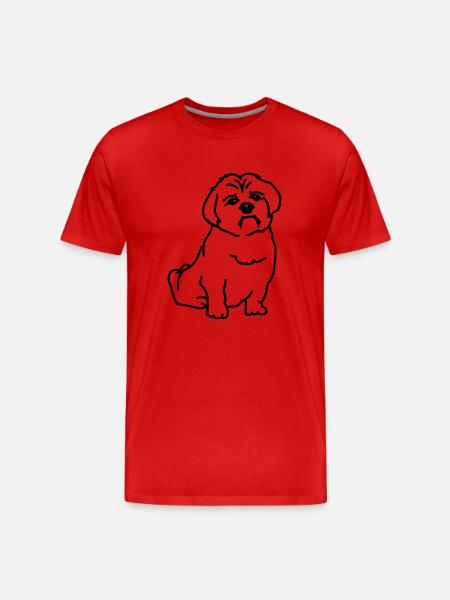 Shih Tzu - Men's Premium Organic T-Shirt - red