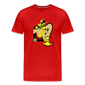 wikinger - Männer Premium Bio T-Shirt - Rot - Vorne - Damien (186cm)