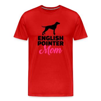 English Pointer - T-shirt bio Premium Homme - rouge - Devant - Damien (186cm)