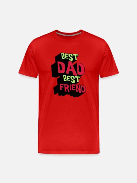 Best dad Best Friend - Men's Premium Organic T-Shirt - red