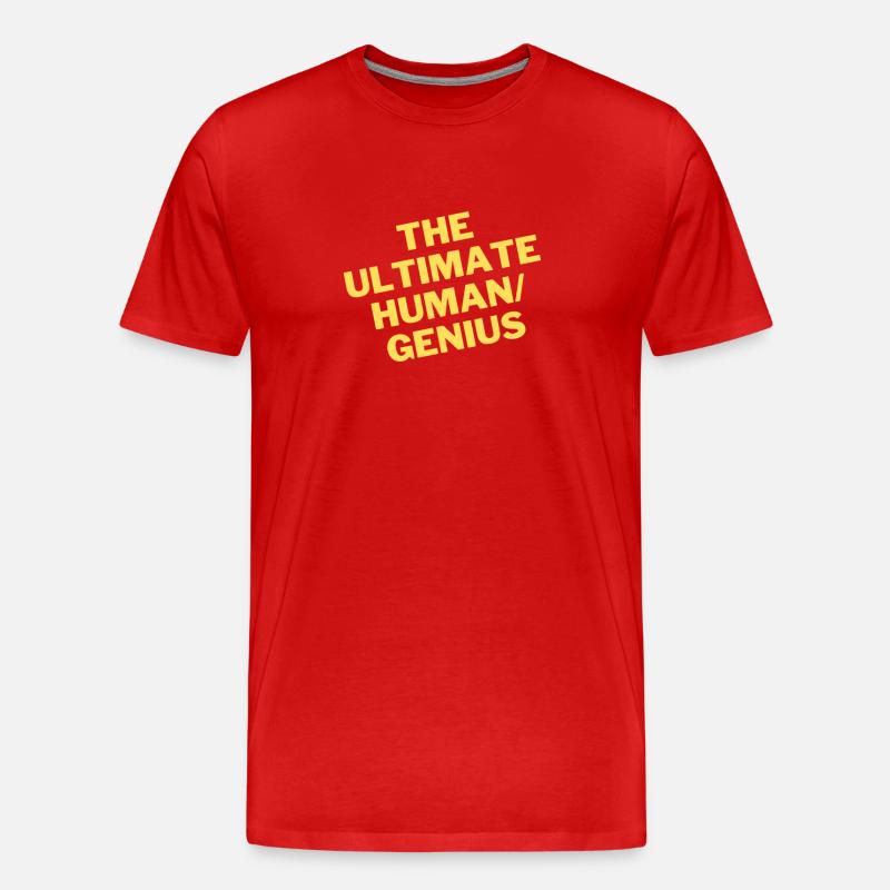 Ultimate Human / Genius - Männer Premium Bio T-Shirt - Rot