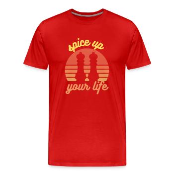 spice up your life - Men's Premium Organic T-Shirt - red - Front - Damien (186cm)