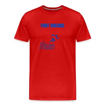 Run fight machine - Männer Premium Bio T-Shirt - Rot - Vorne - Damien (186cm)