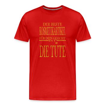 lieben styling dermatologe brauen lustiger spruch - Männer Premium Bio T-Shirt - Rot - Vorne - Damien (186cm)