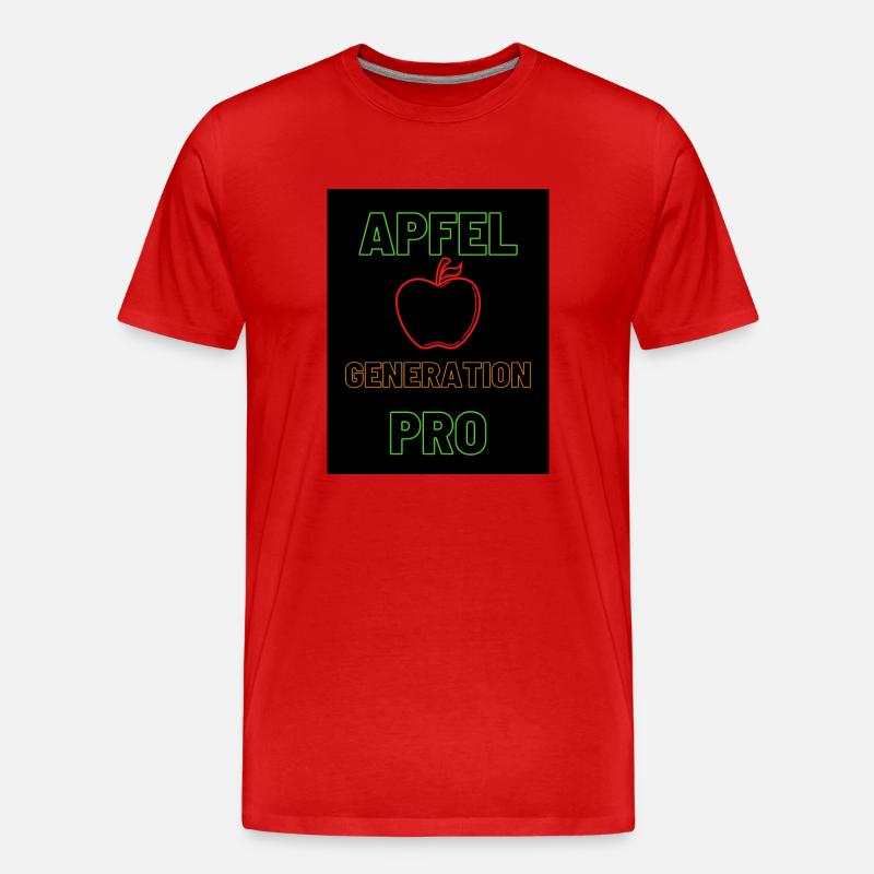 Apfel Generation Pro Tshirt - Männer Premium Bio T-Shirt - Rot