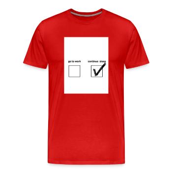 i Love sleeping - Männer Premium Bio T-Shirt - Rot - Vorne - Damien (186cm)