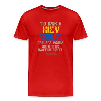 Kiev Mule - T-shirt bio Premium Homme - rouge - Devant - Damien (186cm)