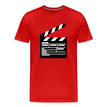 Filmklappe Directing Cinema - Men's Premium Organic T-Shirt - red - Front - Damien (186cm)