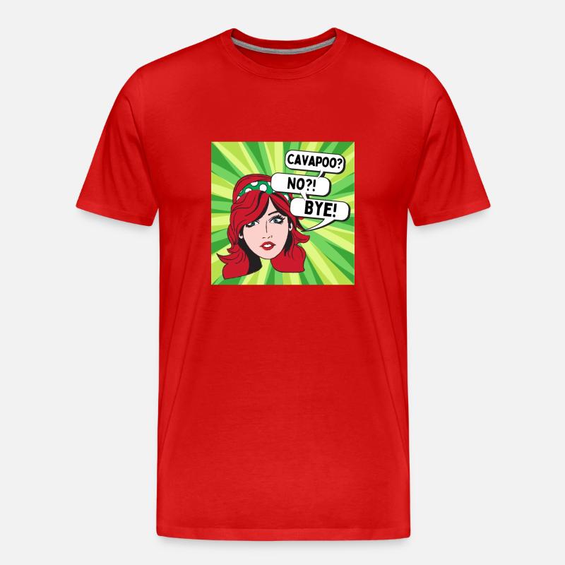 Cavapoo? No? Comic - Men's Premium Organic T-Shirt - red
